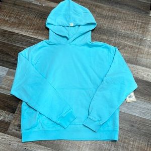 NWT TKEES Kid’s Core Sky Blue Hoodie Sweatshirt, size 13-14 or adult size XS